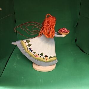 Vintage Russ Berrie "Bowl of Hearts" Figurine-7"